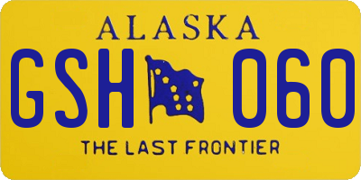 AK license plate GSH060