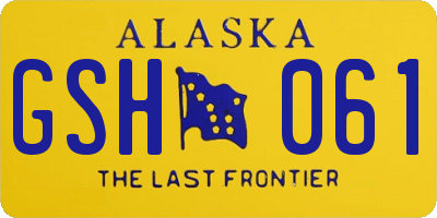 AK license plate GSH061