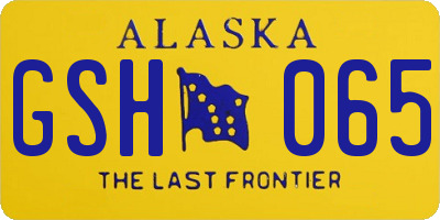 AK license plate GSH065