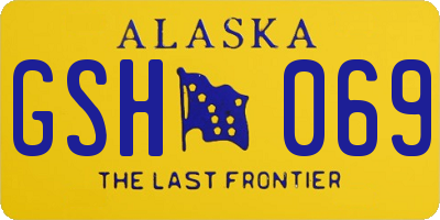 AK license plate GSH069