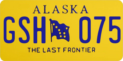 AK license plate GSH075