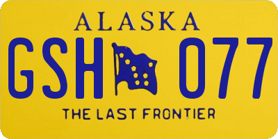 AK license plate GSH077