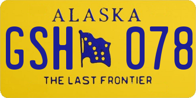 AK license plate GSH078