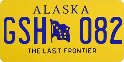 AK license plate GSH082