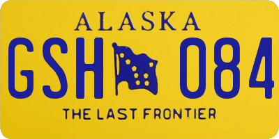 AK license plate GSH084