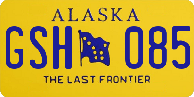 AK license plate GSH085