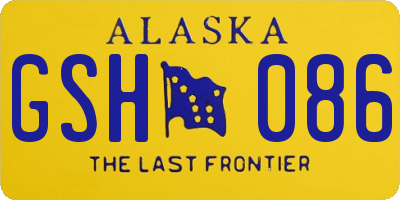 AK license plate GSH086