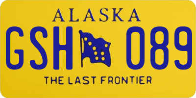 AK license plate GSH089