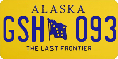 AK license plate GSH093