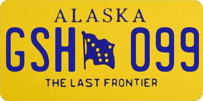 AK license plate GSH099