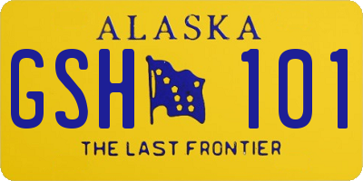 AK license plate GSH101