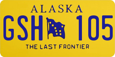 AK license plate GSH105