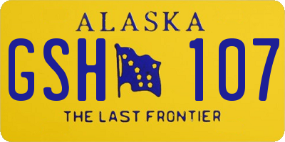 AK license plate GSH107