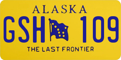 AK license plate GSH109