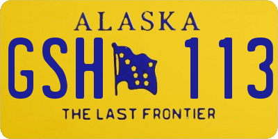 AK license plate GSH113