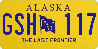 AK license plate GSH117