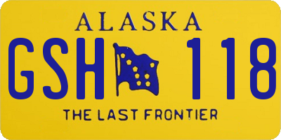 AK license plate GSH118