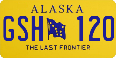 AK license plate GSH120