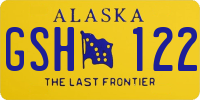 AK license plate GSH122
