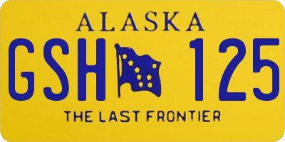 AK license plate GSH125