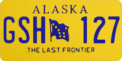 AK license plate GSH127