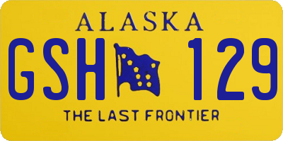 AK license plate GSH129