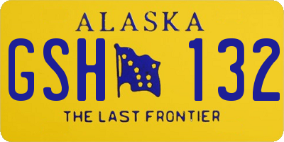 AK license plate GSH132