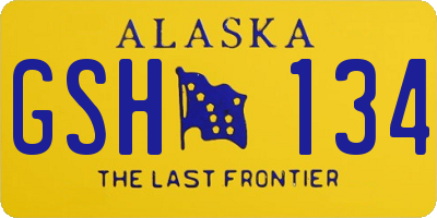 AK license plate GSH134