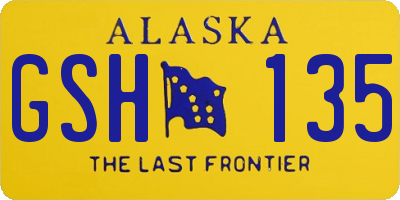 AK license plate GSH135