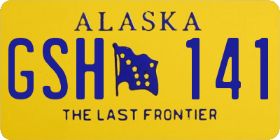 AK license plate GSH141