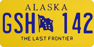 AK license plate GSH142