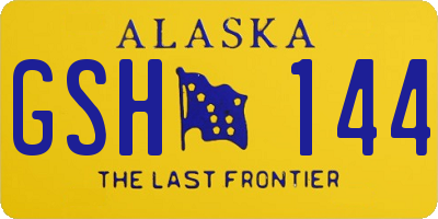 AK license plate GSH144