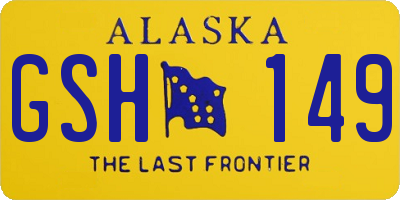 AK license plate GSH149