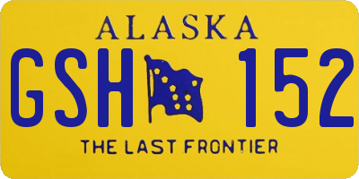 AK license plate GSH152