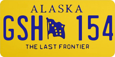 AK license plate GSH154