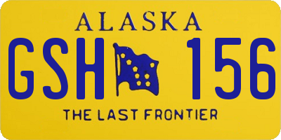 AK license plate GSH156