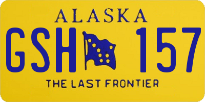 AK license plate GSH157