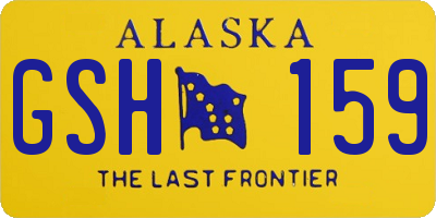 AK license plate GSH159