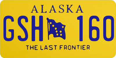 AK license plate GSH160