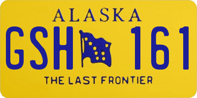 AK license plate GSH161