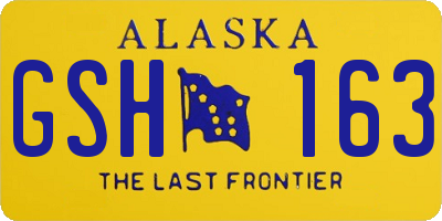 AK license plate GSH163