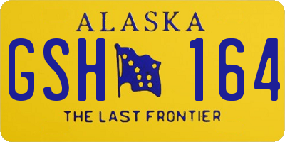 AK license plate GSH164