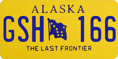 AK license plate GSH166