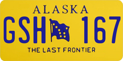 AK license plate GSH167