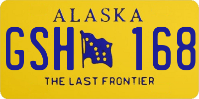 AK license plate GSH168