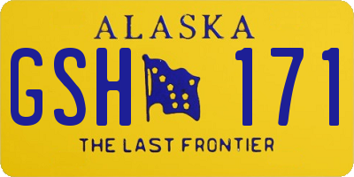 AK license plate GSH171