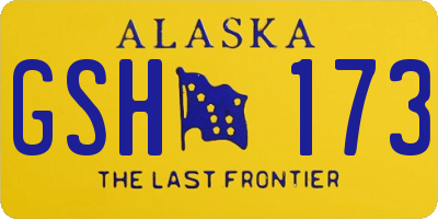 AK license plate GSH173