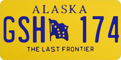 AK license plate GSH174