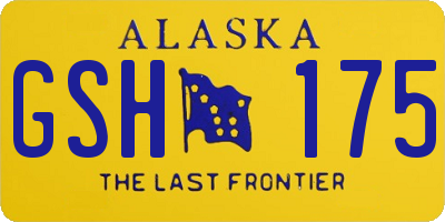 AK license plate GSH175