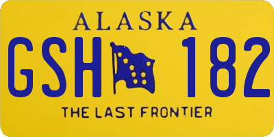 AK license plate GSH182